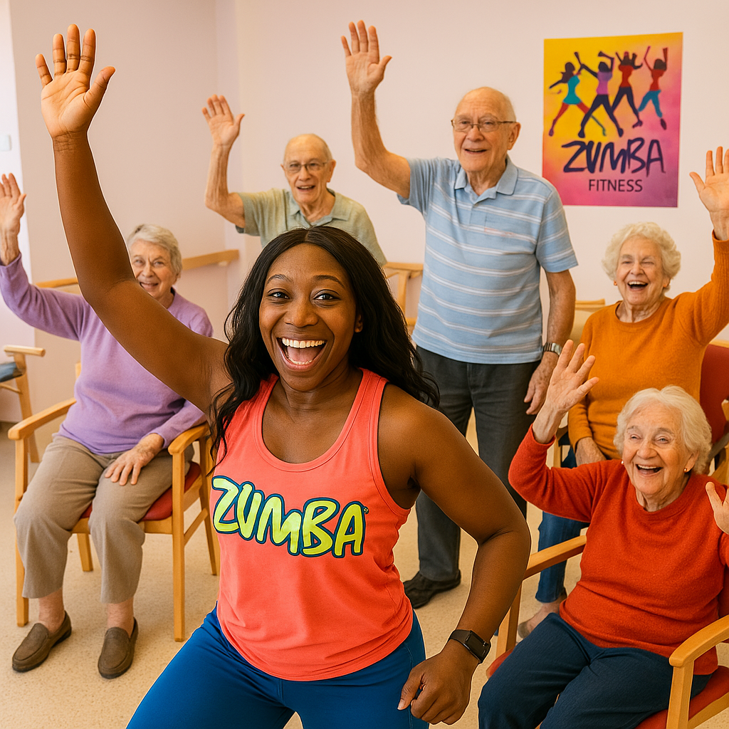 énergie et la convivialité d'une belle séance de Zumba à l'EHPAD